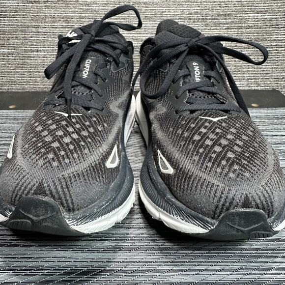 Hoka One One Clifton 9 Black White 1127896 BWHT Running Shoes - Women's 9 - Picture 4 of 16